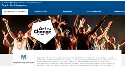Abierto hasta el 8 de junio el plazo para presentar propuestas creativas a la convocatoria ‘Art for Change’ de la Fundación ‘la Caixa’