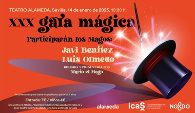 El Teatro Alameda comienza el 2023 invitando a compartir la ilusión con todos los públicos con la celebración de la XXX Gala Mágica