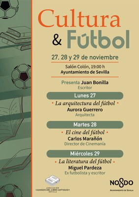 La Feria del Libro Antiguo y de Ocasión celebra el ciclo de conferencias ‘Cultura&Fútbol’ en el Salón Colón del Ayuntamiento de Sevilla